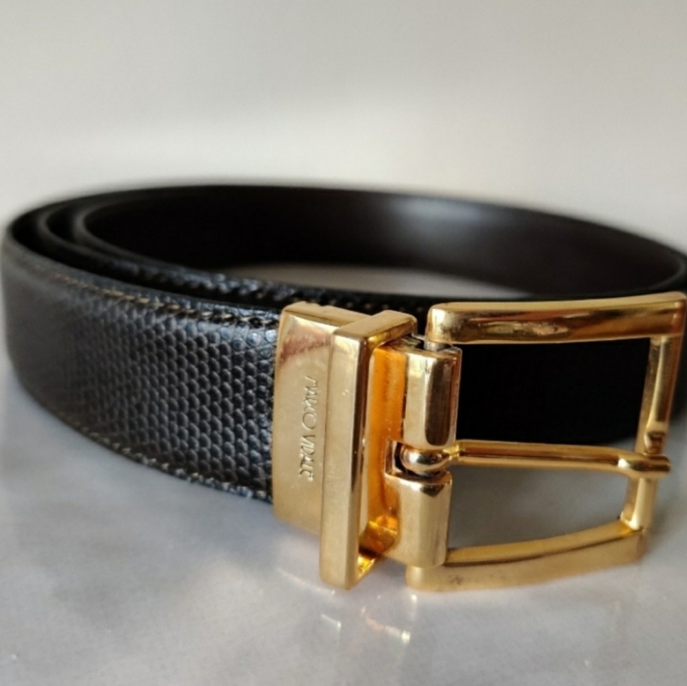 🇨🇦 Designer Marco Vidale Italian Leather Belt NWOT